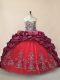 High End Fuchsia Quinceanera Gowns Sweetheart Sleeveless Brush Train Lace Up