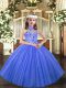 Sleeveless Lace Up Floor Length Appliques Pageant Dress for Womens