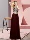 Attractive Brown Backless Scoop Beading Dress for Prom Chiffon Sleeveless