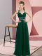 Dark Green Prom Evening Gown Prom and Party with Beading Straps Sleeveless Backless