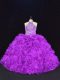 Purple Sleeveless Organza Lace Up Sweet 16 Dress for Sweet 16 and Quinceanera  Purple Sleeveless Organza Lace Up Sweet 16 Dress for Sweet 16 and Quinceanera