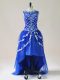 Scoop Sleeveless Zipper Custom Made Royal Blue Tulle