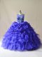 Fantastic Sleeveless Lace Up Floor Length Beading and Ruffles and Pick Ups 15th Birthday Dress