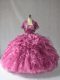 Ball Gowns Quince Ball Gowns Burgundy Strapless Organza Sleeveless Floor Length Lace Up
