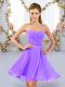 Enchanting Mini Length Lavender Dama Dress for Quinceanera Sweetheart Sleeveless Lace Up