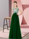 Dark Green Zipper Dama Dress for Quinceanera Beading and Appliques Sleeveless Floor Length