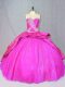 On Sale Sweetheart Sleeveless Satin and Tulle Quinceanera Gowns Beading and Embroidery Court Train Lace Up
