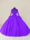 Tulle Long Sleeves Floor Length Quinceanera Dresses and Lace and Appliques