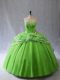 Wonderful Lace Up Sweet 16 Dresses for Sweet 16 and Quinceanera with Appliques and Ruffles Brush Train