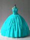 Tulle Sleeveless Floor Length Vestidos de Quinceanera and Appliques
