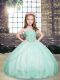 Best Ball Gowns Pageant Gowns For Girls Apple Green Straps Tulle Sleeveless Floor Length Lace Up