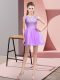 Bateau Sleeveless Zipper Evening Dress Lilac Tulle
