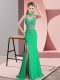 Green Sleeveless Chiffon Backless Evening Dress for Prom and Party