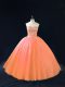 Lace Up Sweet 16 Quinceanera Dress Peach for Sweet 16 and Quinceanera with Beading