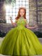 Beautiful Sleeveless Beading Lace Up Child Pageant Dress