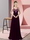 Latest Empire Prom Dress Burgundy Straps Chiffon Sleeveless Floor Length Zipper