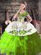 Green Sweet 16 Dresses Sweet 16 and Quinceanera with Embroidery and Ruffles Off The Shoulder Sleeveless Lace Up Green Sweet 16 Dresses Sweet 16 and Quinceanera with Embroidery and Ruffles Off The Shoulder Sleeveless Lace Up