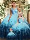 Sleeveless Lace and Ruffles Backless Quinceanera Gowns