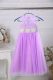 Artistic Lavender Empire Scoop Sleeveless Tulle Tea Length Zipper Lace Toddler Flower Girl Dress