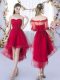 Fashion Sweetheart Sleeveless Tulle Quinceanera Court of Honor Dress Lace Lace Up