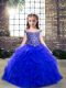 Sleeveless Beading and Ruffles Lace Up Pageant Dress Womens