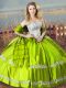 Lace Up Sweetheart Beading and Embroidery Ball Gown Prom Dress Satin Sleeveless