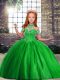 New Arrival Tulle Lace Up Little Girl Pageant Gowns Sleeveless Floor Length Beading