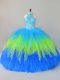 Floor Length Ball Gowns Sleeveless Multi-color Quinceanera Dress Lace Up