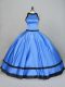 Beautiful Scoop Sleeveless Satin Vestidos de Quinceanera Ruching Lace Up