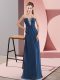 Luxurious Navy Blue Prom and Party with Beading Sweetheart Sleeveless Zipper