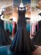 Inexpensive Black Sleeveless Lace Floor Length Prom Dress