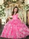 Inexpensive Organza Sleeveless Floor Length Little Girls Pageant Dress and Ruffles
