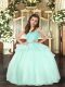 Organza Sleeveless Floor Length Little Girl Pageant Gowns and Beading