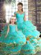 Decent Tulle Sleeveless Floor Length 15 Quinceanera Dress and Beading and Ruffled Layers Decent Tulle Sleeveless Floor Length 15 Quinceanera Dress and Beading and Ruffled Layers