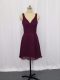 Chiffon Sleeveless Mini Length Juniors Party Dress and Ruching