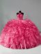 Super Sleeveless Zipper Beading and Ruffles Quinceanera Dresses