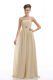 Light Yellow Sleeveless Beading and Ruching Lace Up Prom Dresses