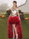 Off The Shoulder Sleeveless Lace Up Homecoming Dress Wine Red Organza
