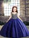 Straps Sleeveless Tulle Little Girls Pageant Dress Beading Lace Up