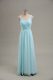 Blue Zipper Homecoming Dress Ruching Sleeveless Floor Length