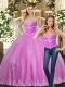 Elegant Tulle Sleeveless Floor Length Sweet 16 Quinceanera Dress and Beading and Appliques