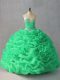 Green Sleeveless Organza Lace Up 15th Birthday Dress for Sweet 16 and Quinceanera