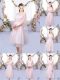 Superior Tea Length Baby Pink Dama Dress Tulle Sleeveless Appliques