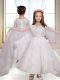 Charming Long Sleeves Zipper Ankle Length Lace Flower Girl Dress