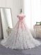Tulle Sleeveless Quinceanera Gowns Brush Train and Appliques