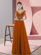 Orange Prom Dresses Prom and Party with Beading V-neck Sleeveless Backless