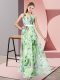 Floor Length Multi-color Dress for Prom Printed Sleeveless Pattern