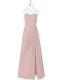 Pink Sweetheart Zipper Ruching Prom Gown Sleeveless