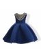 Sleeveless Appliques and Bowknot Zipper Kids Pageant Dress