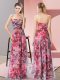Latest Floor Length Zipper Multi-color for Prom and Party with Pattern